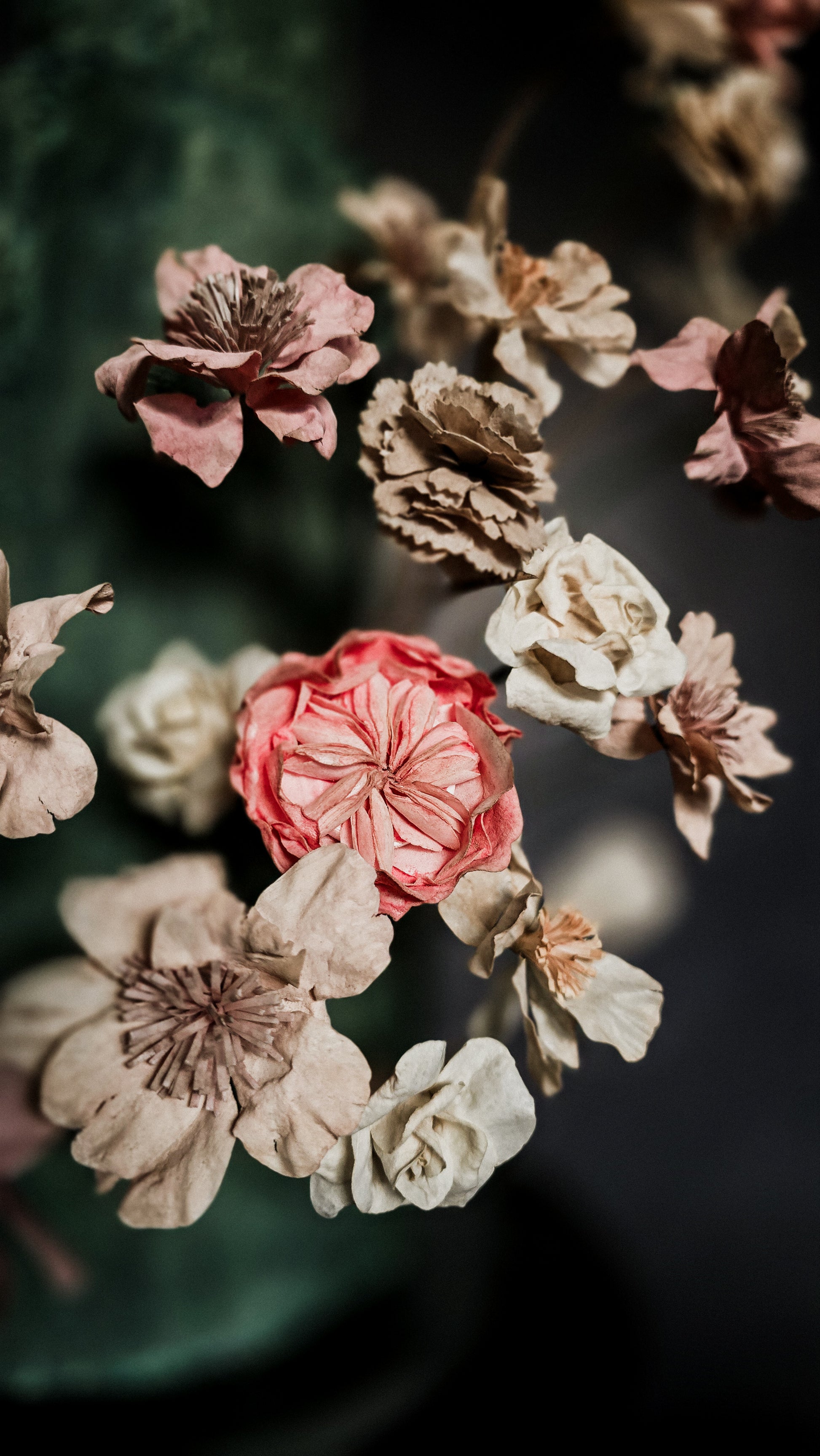 Pre-cut wafer paper petals for flowers