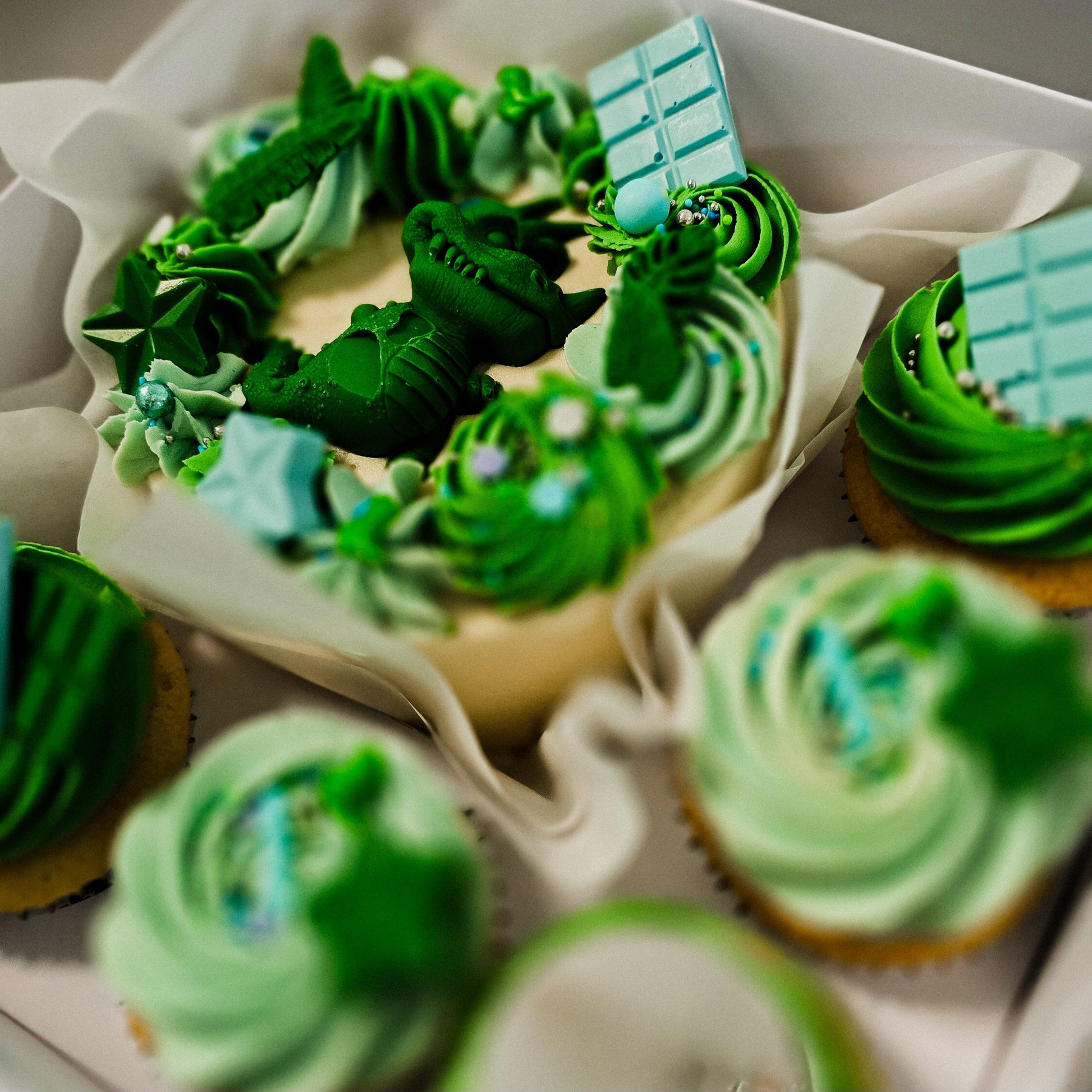 Bento dino cake & cupcake box