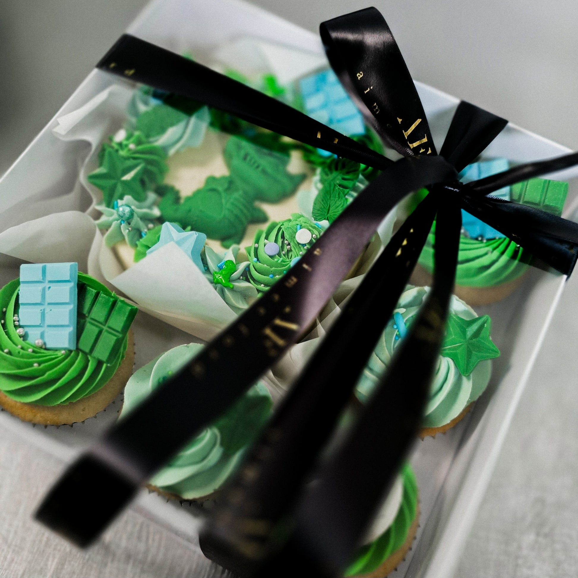 Bento dino cake & cupcake box
