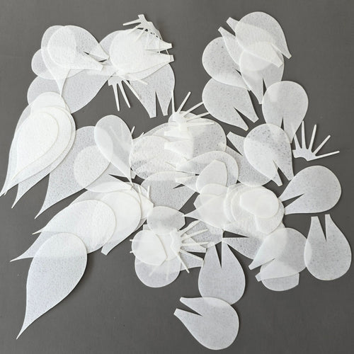 Pre-cut wafer paper petals for flowers